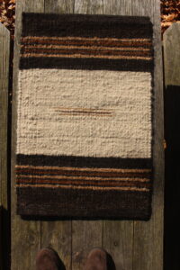 rug white black fawn brown