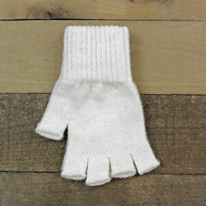 fingerless gloves white