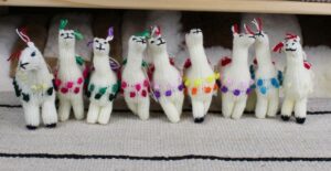 herd of knitted alpacas