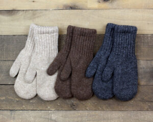 natural lined mittens