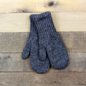 lined mittens gray